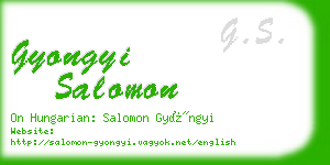 gyongyi salomon business card